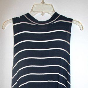 Striped Navy Blue Dress